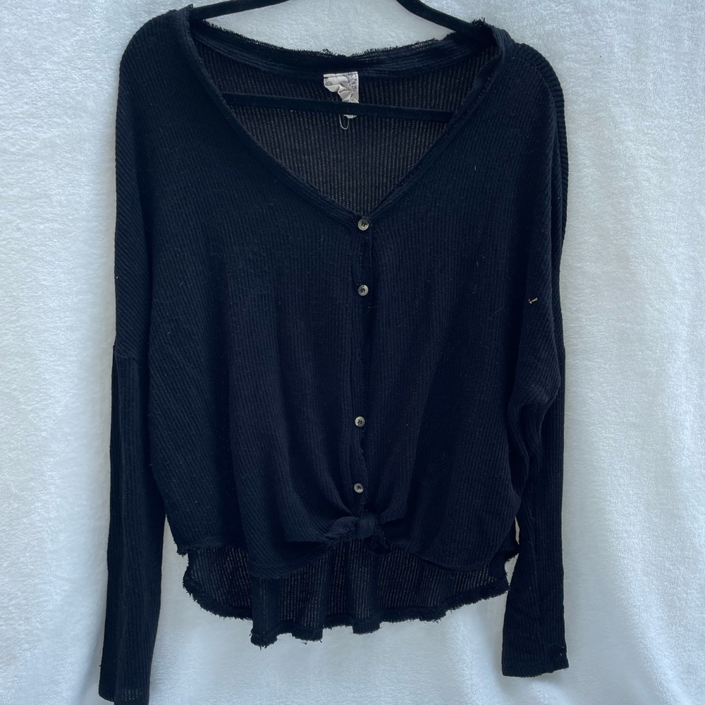 Lightweight black long sleeve dress shirt